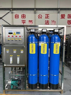 0.5 tonnes d'installation à osmose inverse à deux étages pour la purification des eaux minérales