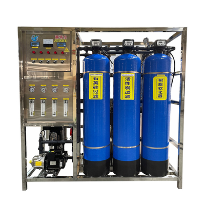 500 L/H usine industrielle de traitement de l'eau RO machine Systèmes d'osmose inverse pour eau potable
